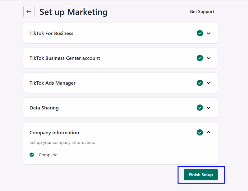 Complete the Setup Flow 7